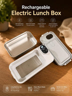 Smart Self-Heating Lunch Box – 900ml Rechargeable Electric Lunch Box
